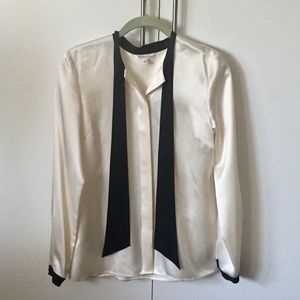 Brooks Brothers 100% Silk Cream Georgette Blouse